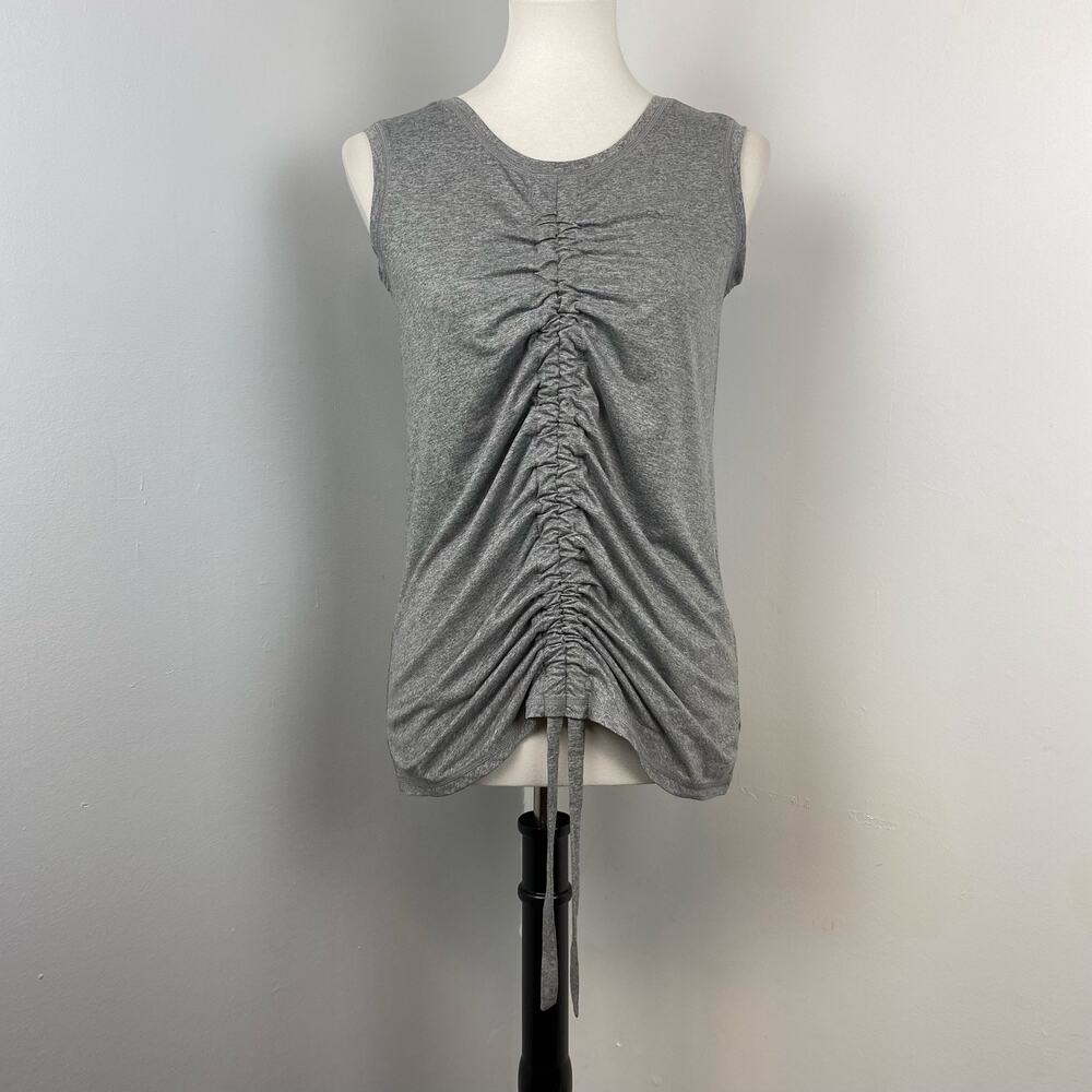 Zuda Grey Z-Cool Ruched Front Active Tank Top XXS